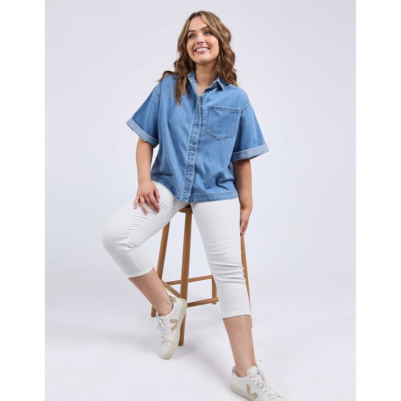 Elm Annika Ss Denim Shirt image number 3